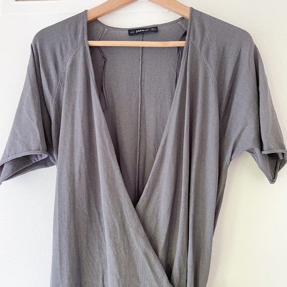 ZARA Knit Harem Gray Jumpsuit - Picture 6 of 16